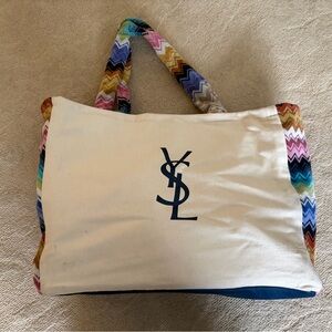 Custom Made Designer Inspired Multicolor Canvas Beach Bag